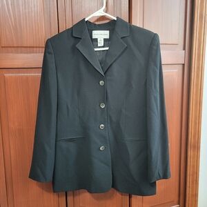 Evan Picone Blazer Skirt Set Womens Jacket Black Formal Workwear | 10